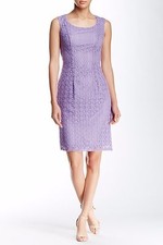Adrianna Papell Sleeveless Lace Sheath Dress (size 8)