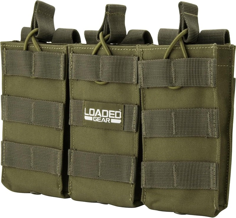 Barska Loaded Gear CX-200 Triple Magazine Pouch Green BI12276