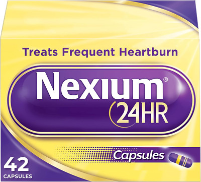 24HR Acid Reducer Heartburn Relief Capsules for All-Day and All-Night Protection