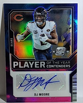 2023 Contenders Optic DJ Moore Player Of The Year Contenders Nebula Rare 2/2