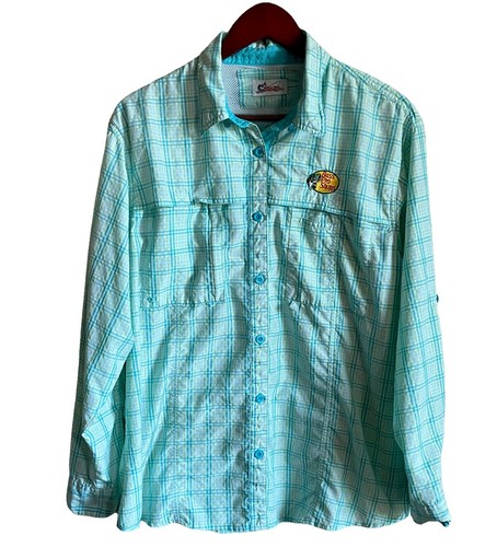 World Wide Sportsman light blue long sleeve fishing shirt