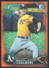2016 Bowman Chrome Prospects Orange Shimmer 1st Dakota Chalmers #BCP231