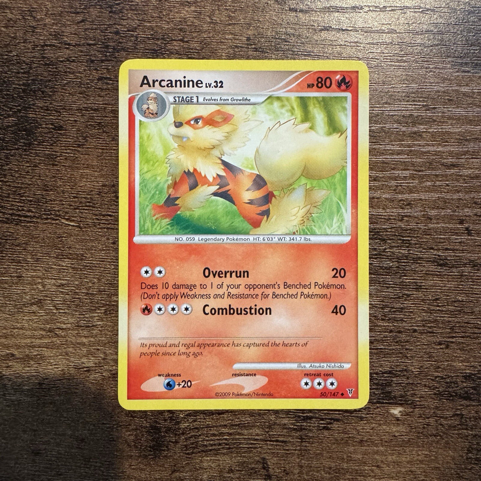 Arcanine 50/147 Uncommon Pokemon Card Supreme Victors - Light Play