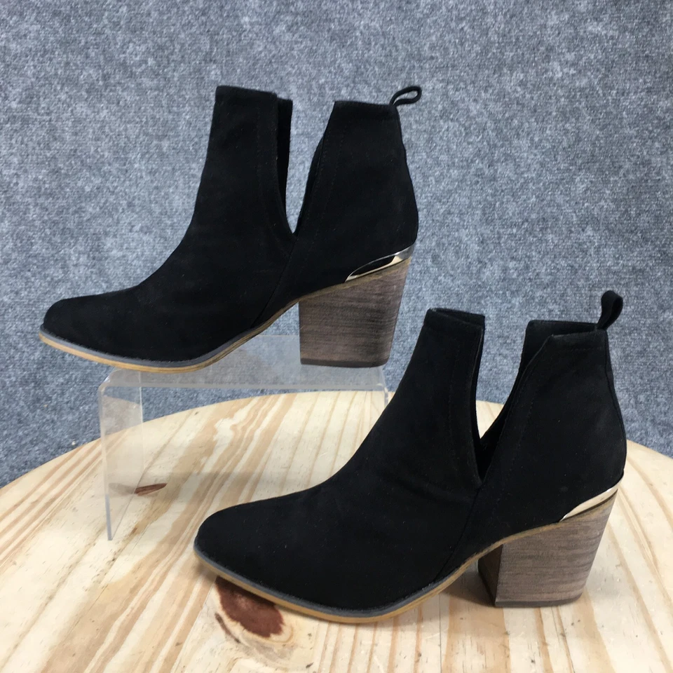 Женские сапоги Jellypop 8,5 M изысканные ботильоны черные замшевые без застежек - Изображение 2 из 4