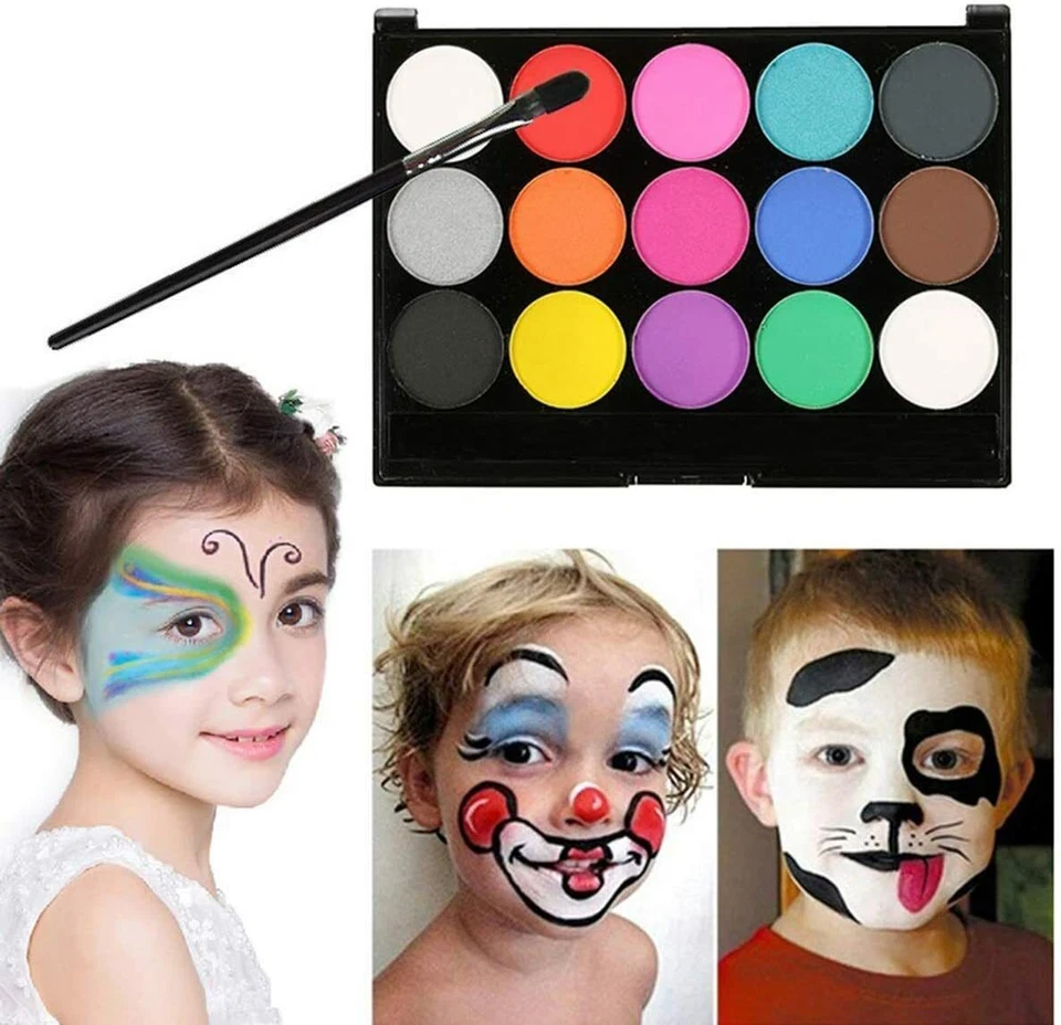 Professional Face Painting Kit for Kids Adults Face Body Paint Set Kit Party UK - Image 2 of 4