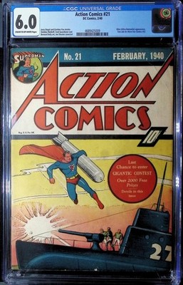Action Comics #21 (1938) CGC 6.0 *Only 12 higher graded!