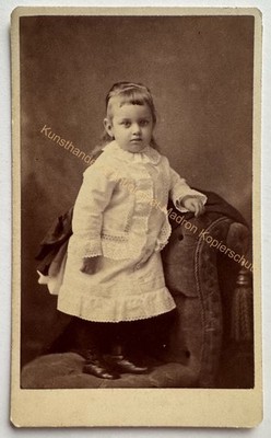 orig. CDV Foto Fotografie Bild alt Kind Kinder Mode um 1880 Pach New York