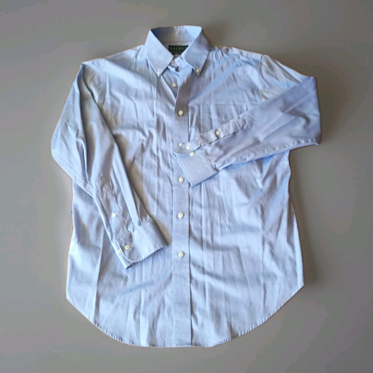 NWOT Ralph Lauren Button Up Long Sleeve Dress Shirt Size 15 1/2 32/33 100%...