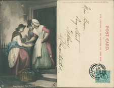 Postcard New Mackrel Fish Women Giesen Bros 1903 Cancel Undivided Back