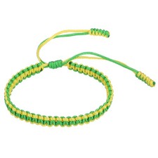 Lucky Handmade Braided Rope String Bracelet, Prayer Bracelet, Light Yellow Green