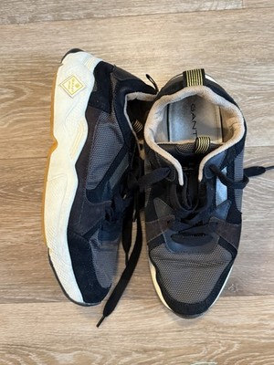 GANT Herren Low Top Sneaker EU 41 Schwarz/Grau Schnürung Freizeit Sportschuh