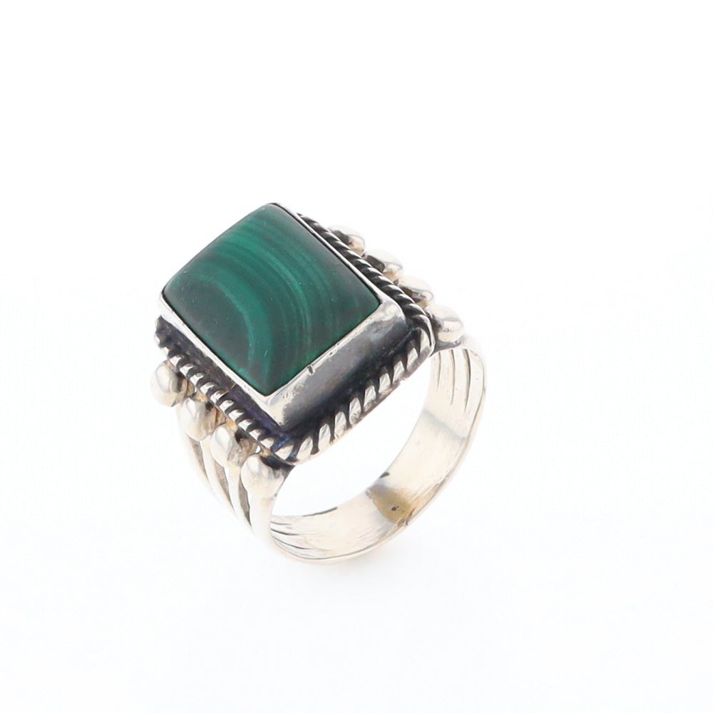 Native Rectangle Malachite Ring GV161558 - image 10