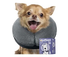 Small Loflaze Soft Inflatable Dog Cone Neck For Small Dogs Cats Gray Donut