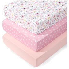 Soft Butterfly Crib Sheets 3 Pack for Girls