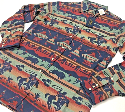 Polo Ralph Lauren Southwestern Indian Aztec Western Cowboy Bison