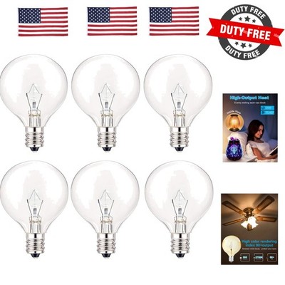 Wax Warmer Bulbs, 40W Candle Lamp, G50 Light Bulbs for Full Size Scentsy Warm...