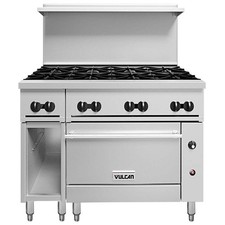 Vulcan Natural Gas 8 Burner 48" Range w/ Convection Oven & 12" Cabinet Base