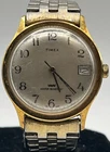 Vintage Mens Gold Tone Timex Mechanical Wristwatch Running HB