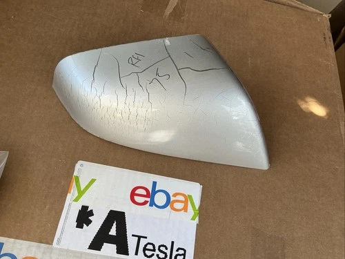 2016-2024 TESLA MODEL S RIGHT SKULL CAP MIRROR COVER 1010104-00-A OEM PPF FAILUR