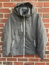 Little Donkey Andy Women s Large Gray Full Zip Jacket Coat with Hood G6