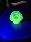 Vintage Fenton Daisy & Buttons Vaseline (Uranium) Glass Top Hat