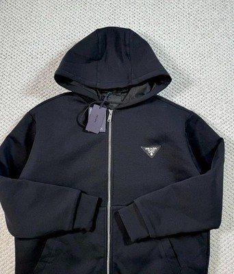 Authentic Prada Cotton-blend fleece jacket with Silk lining