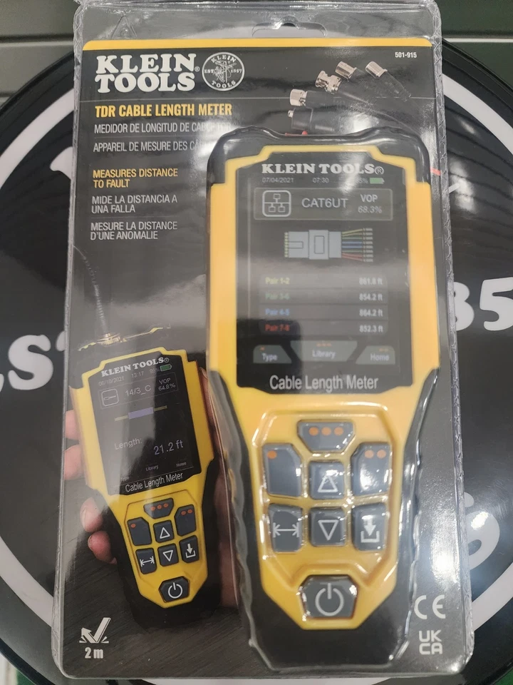 Klein Tools 501-915 TDR 电缆长度计 全新 美国 — 第 4/4 张图片