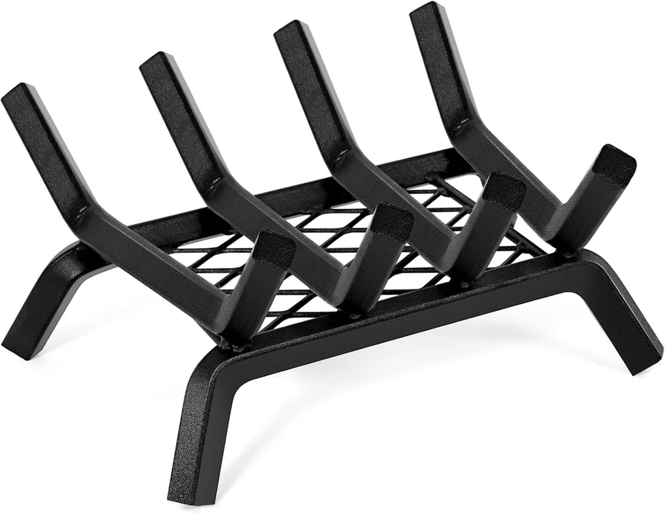 Rejilla de chimenea portátil de hierro fundido de 14 pulgadas para una gestión eficiente de la leña Foto 3 de 4