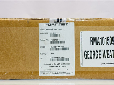 Fortinet FortiGate FG-100E Next Gen Firewall Factory Sealed New in Box