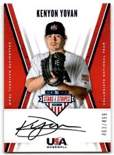 2019 Panini USA Stars & Stripes CNT Signatures Black Ink Kenyon Yovan Auto