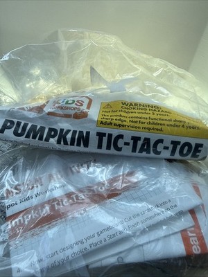 Lot Of 2 Home Depot Kids Workshop Pumpkin Tic-Tac-Toe Fall Halloween Craft