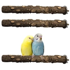 PINVNBY 3Pcs Bird Perches for Cage, Nature Wood 7.87  0.79 inch, burlywood