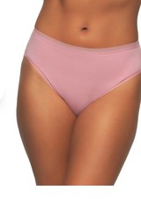 6-Pack Felina Women's L Pima Cotton Blend Hi-Cut Panties Lace Waistband a2348