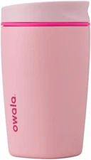 Owala Smoothsip Slider Insulated Stainless Steel Coffee Tumbler, Reusable Iced C