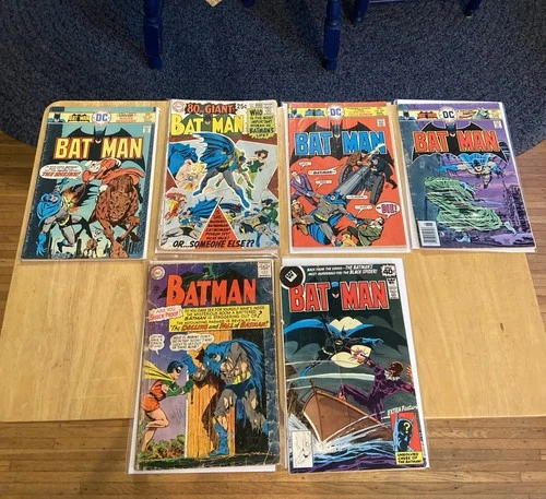 Vintage BATMAN Comics Lot. 6 Comics Poor (0.5) To F (1.0) Condition.