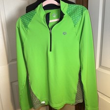 Pearl Zumi Men?s Green Cycling Jersey Medium Long Sleeve