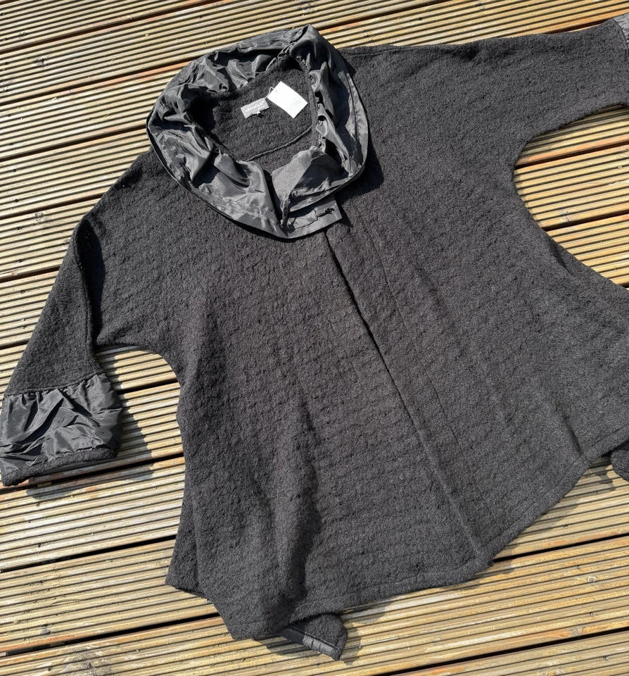 elegant Jacke Übergangsjacke schwarz chocolate Gr 3 (48-50) Lagenlook NEU NP 119 - Bild 1 von 4