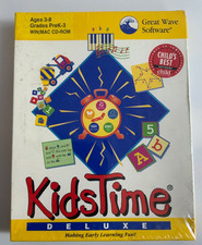 Kidstime Deluxe Educational Learning Software CD-ROM Ages 3-8 Sealed