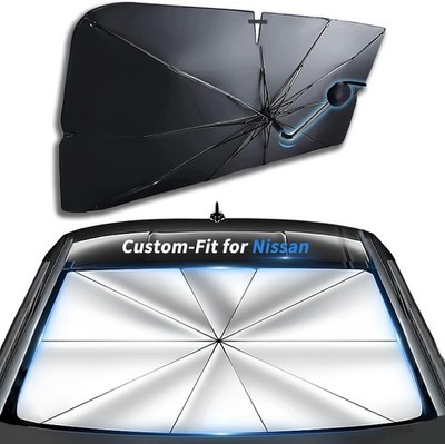 Custom-Fit Windshield Sun Shade Umbrella for Nissan Maxima, UV Block (Nissan)