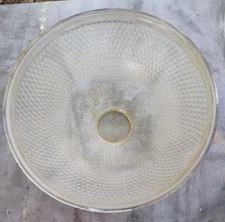 Antique Vintage Large Holophane Street Light Glass Lamp Shade 13" diameter