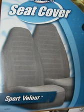 5040625 Traditional Universal Bucket Seat Covers Whit Headrest Set Of 2