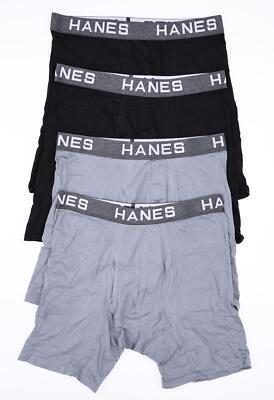 Hanes 286742 Men's 4 Pack Boxer Briefs Underwear, Size Medium
