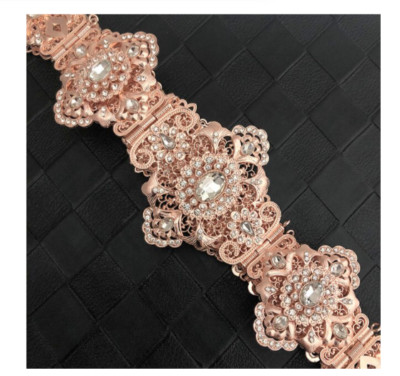 Moroccan Wedding Belt Kaftan Dress Crystals Rhinestones Gypsy Belly Waist Chain