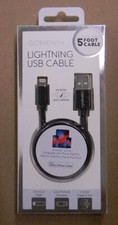 Lightning USB Black 5 Foot Cable by Gomovi- New