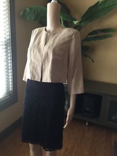 Women Spring/summer Waist Length Coat Beige Size 10p New Jessica Howard #c10