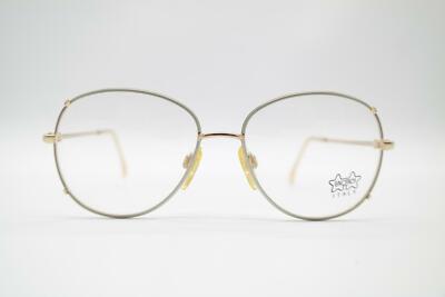 Vintage Luxottica 2079 Oro Metallico Ovali Occhiali Montatura Occhiali NOS 