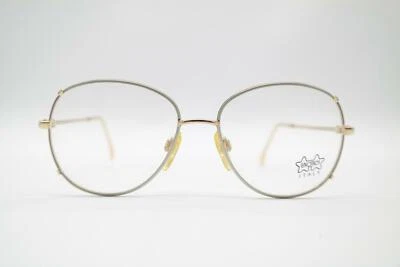 Lunettes Vintage Luxottica 2079 Or Métallique Ovales NOS - Photo 1/4