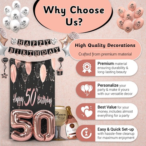 Party Animal 50th Birthday Decorations - Chic Birthday Decorations For Women - Picture 4 of 6