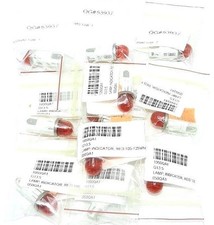 LOT OF 11 NEW CHICAGO MINITURE 1050QA1 LAMP, INDICATOR, NEON, RED, 125V