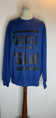 Herren - Sweatshirt, L, blau, ''Uncle Sam'' mit Etikett